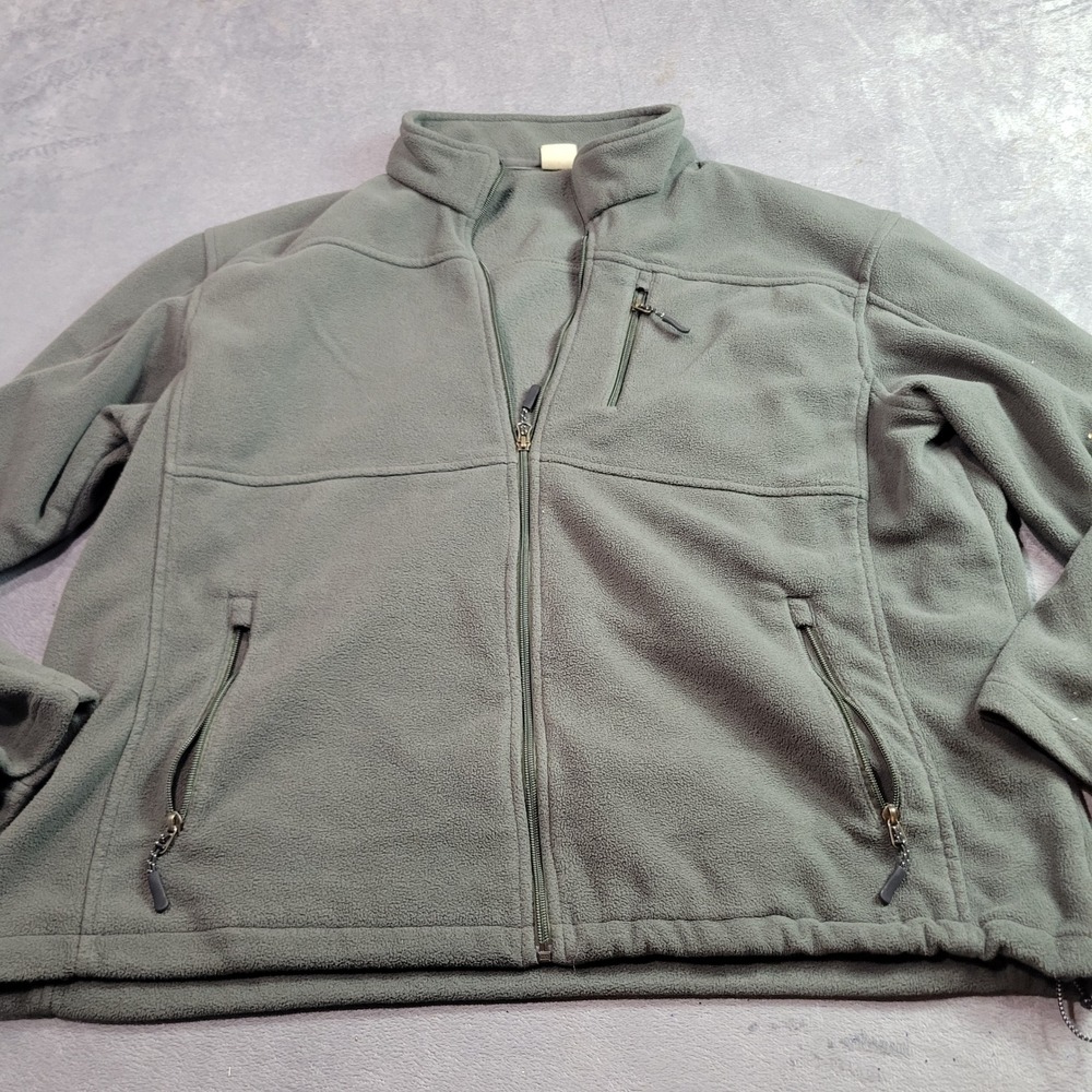Redhead Mens‎ Fleece Jacket 2XL Olive Green Full Zip Mock Neck Bass Pro Shops